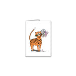 Tiger Flowers Greeting Card