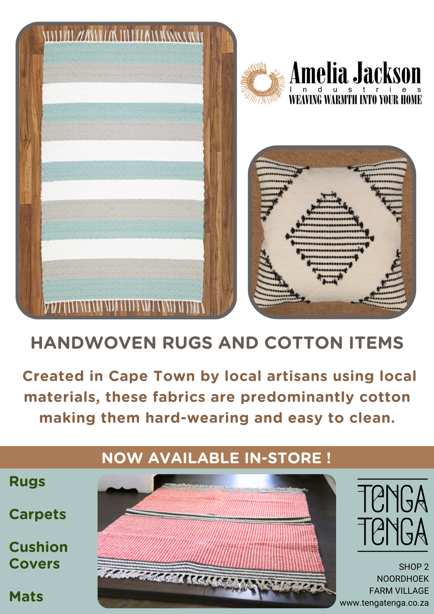 Handwoven Rugs, Carpets and Cushion Covers