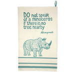 African Proverb Tea Towel - Rhino
