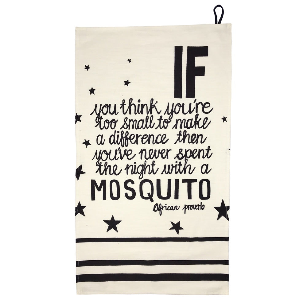 African Proverb Tea Towel - Mosquito