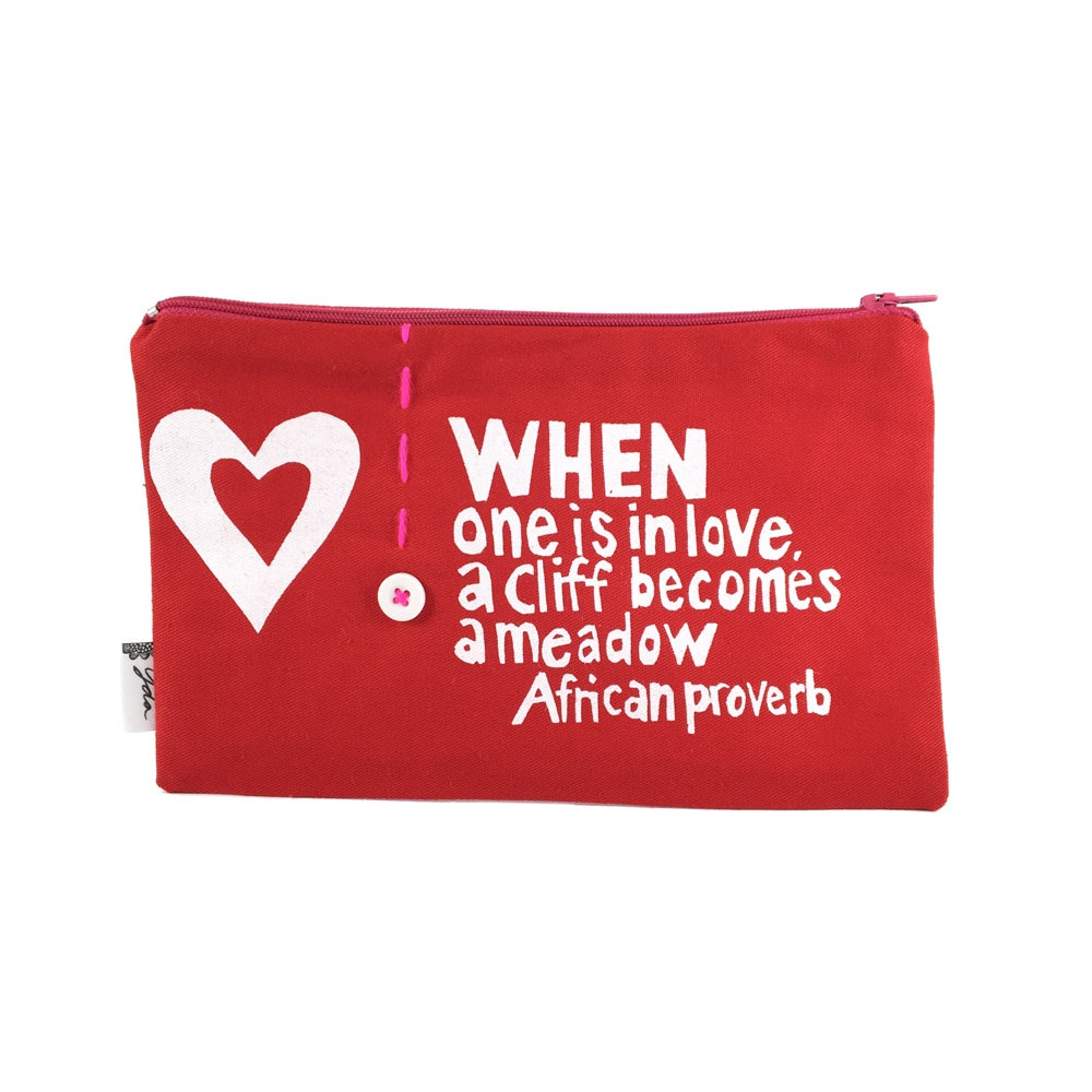 African Proverb Purse - Heart - Yda Walt