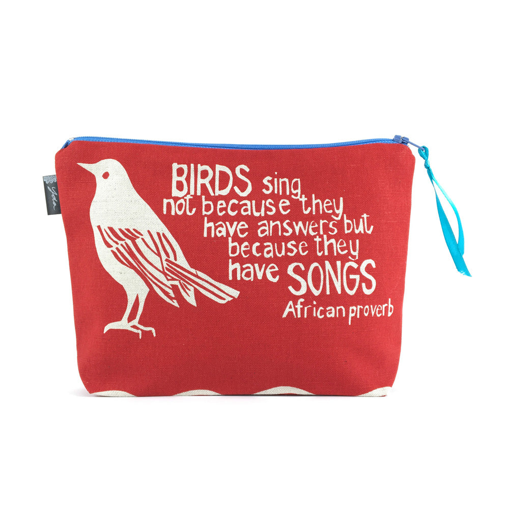 African Proverb Pouch - Bird Song - Yda Walt
