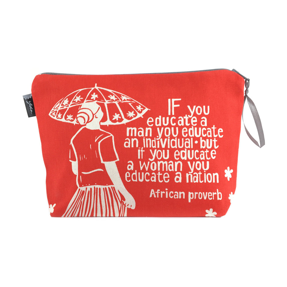 African Proverb Pouch - Education - Yda Walt