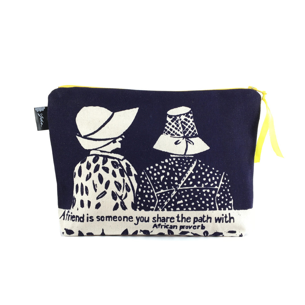 African Proverb Pouch - Friends - Yda Walt