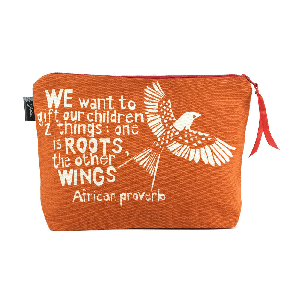 African Proverb Pouch - Roots