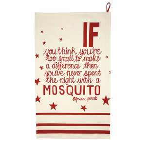 African Proverb Tea Towel - Mosquito - Yda Walt