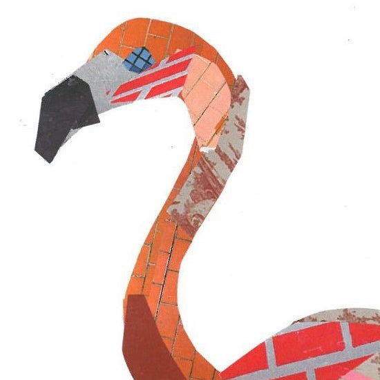 Flamingo Collage Print by Zoe Mafham