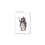 Grumpy Bear Greeting Card